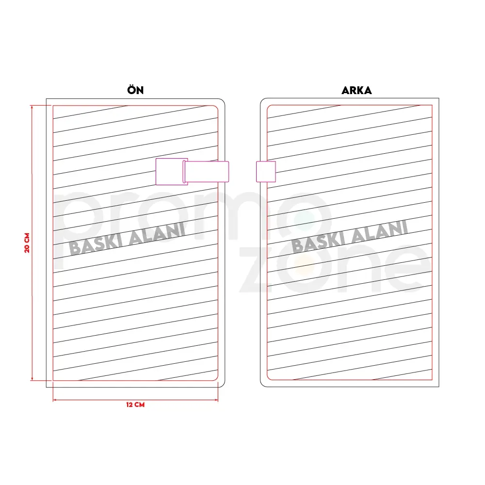 13x21 cm Termo Deri Tarihsiz Defter