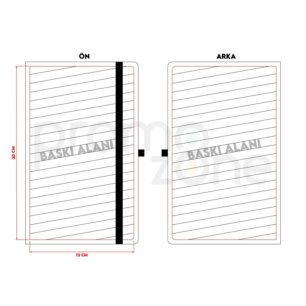 13x21 cm Termo Deri Tarihsiz Defter