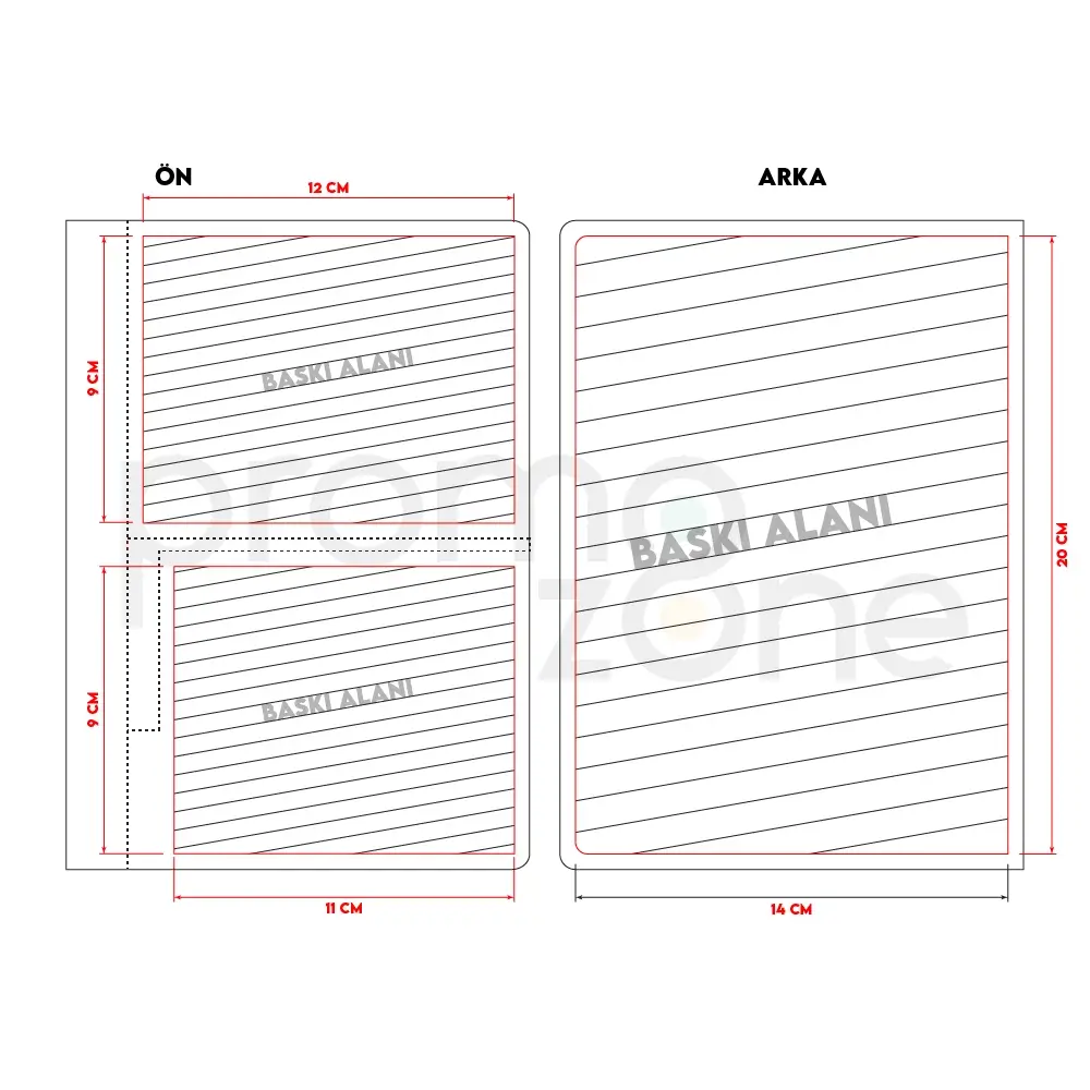15 x 21 cm Termo Deri Sert Kapaklı Tarihsiz Defter, 224 Sayfa, 80 gr Çizgili İç Kağıt, Telefon - Kart - Kalem Cepli