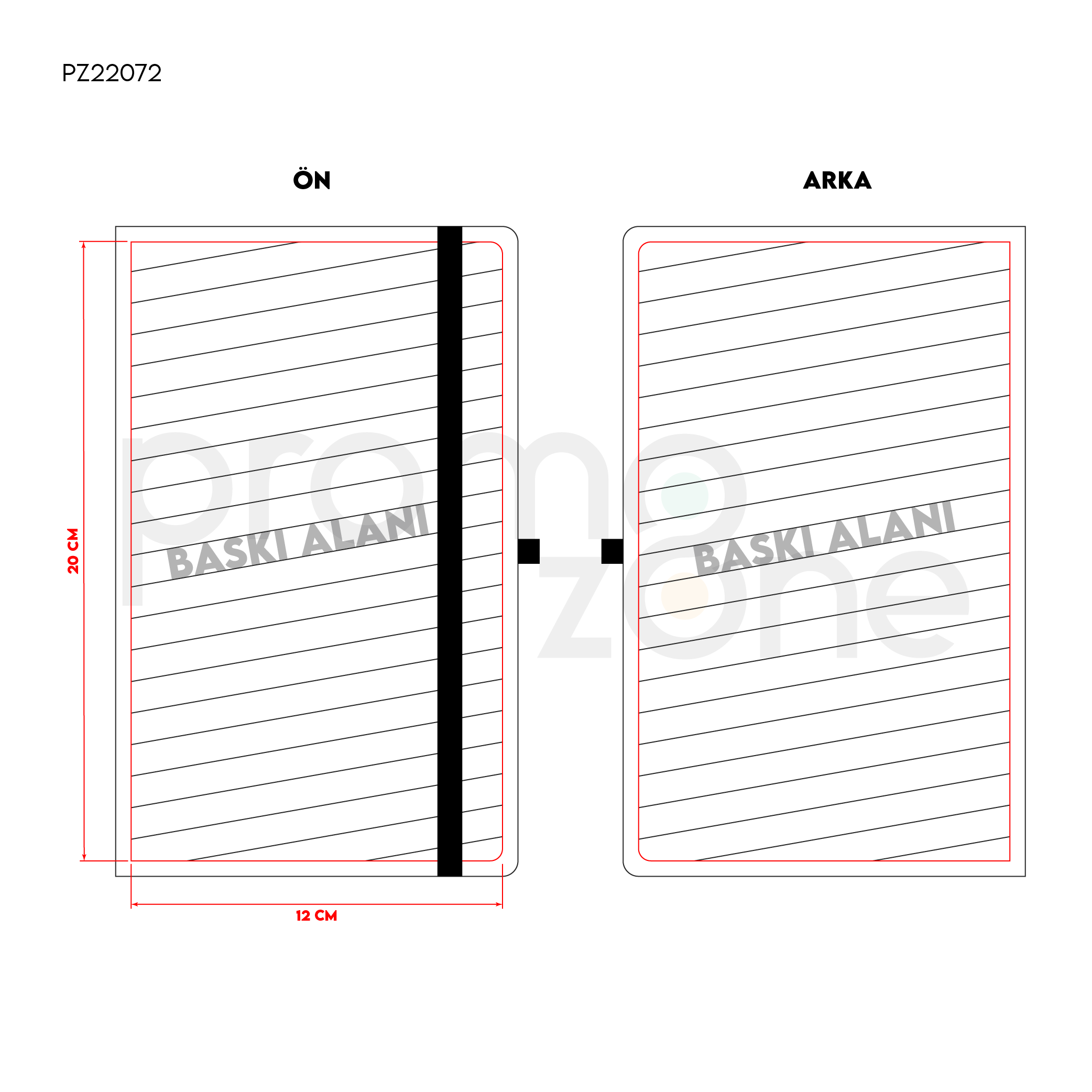 13 x 21 cm Kraft Sert Kapaklı Tarihsiz Defter 128 Sayfa 110 gr Siyah İç Kağıt Kalem Takma Yerli