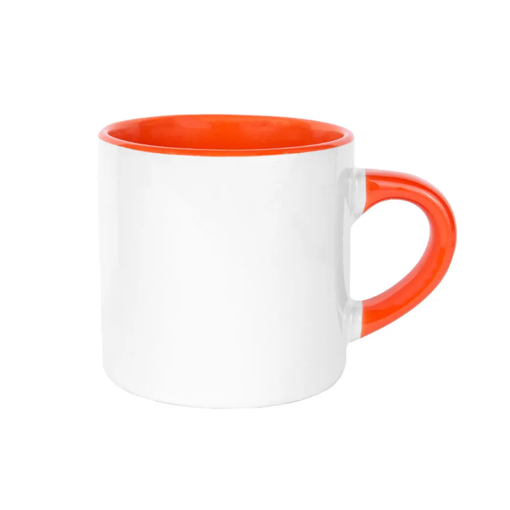 Süblimasyon Porselen Nescafe Kulbu ve İçi Renkli Kupa Bardak Kutulu - Logo Baskılı