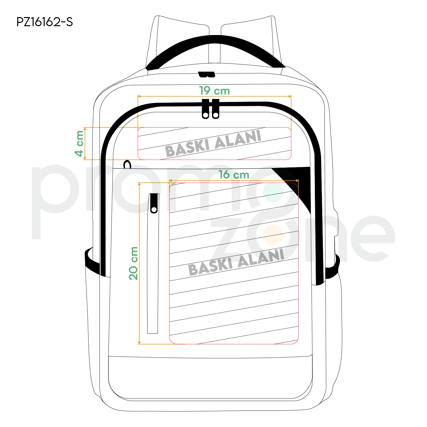 Stoklu Özel Üretim Laptop Bölmeli USB Şarj Girişli Promosyon Sırt Çantası Promozone