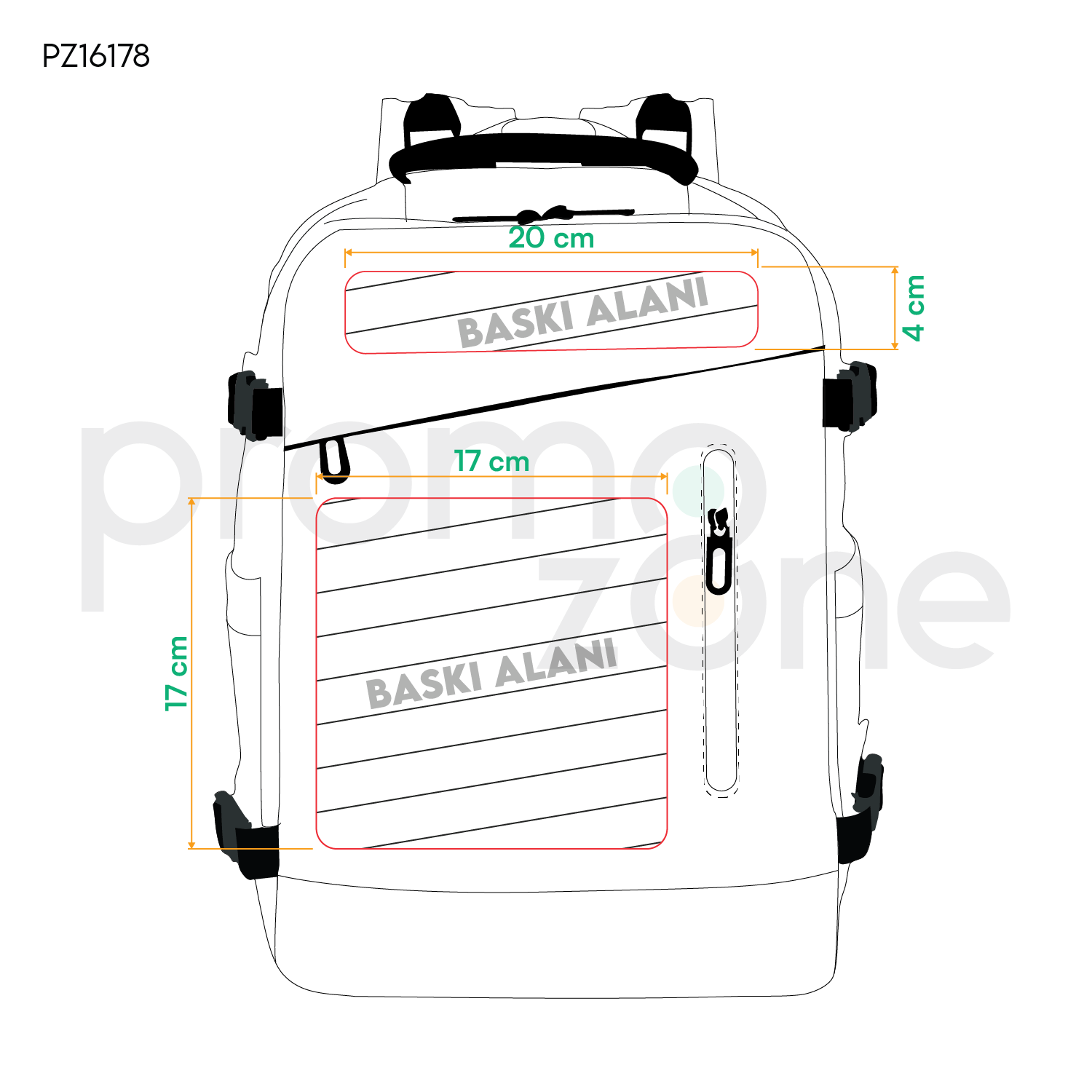 Laptop Bölmeli Seyahat Tipi Özel Üretim Promosyon Sırt Çantası - Logo Baskılı Promozone