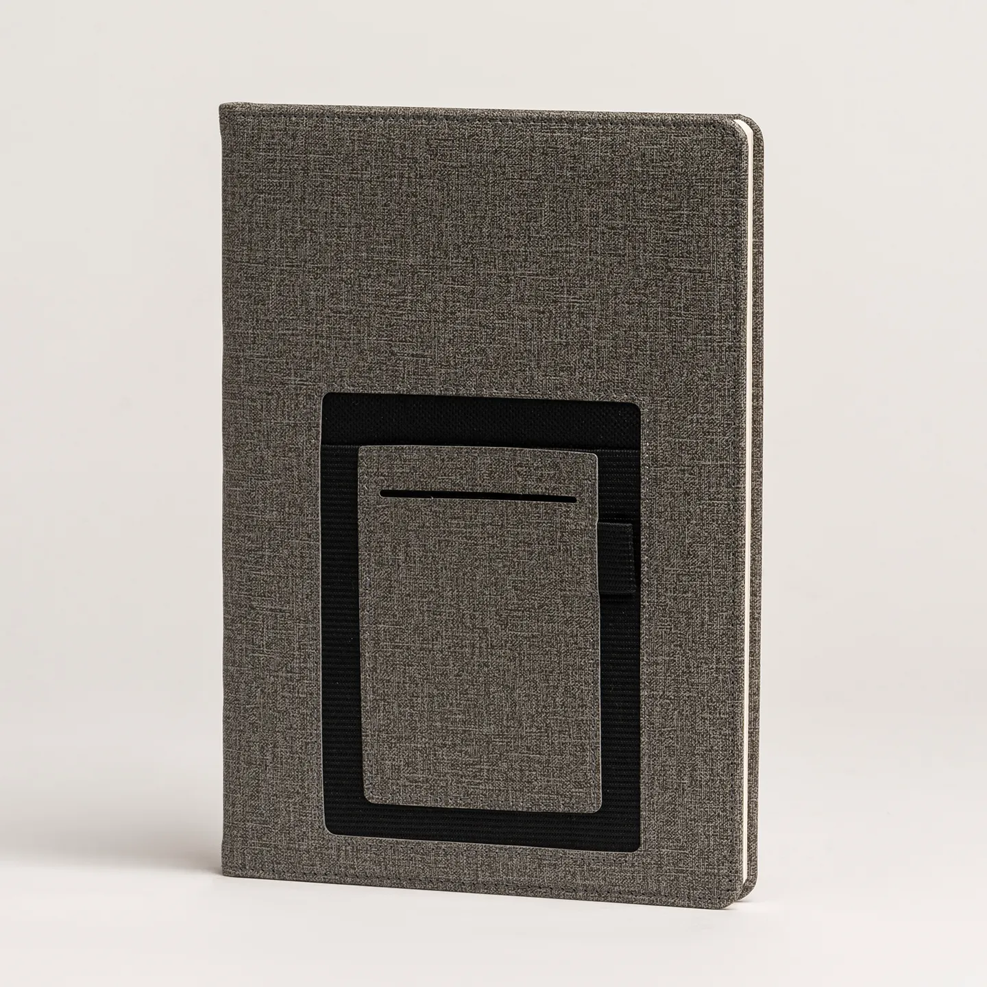 15 x 21 cm Termo PU Sert Kapaklı Tarihsiz Defter, 224 Sayfa, 70 gr Ivory Krem Çizgili İç Kağıt, Kart ve Telefon Bölmeli, Kalem Tutuculu Promozone