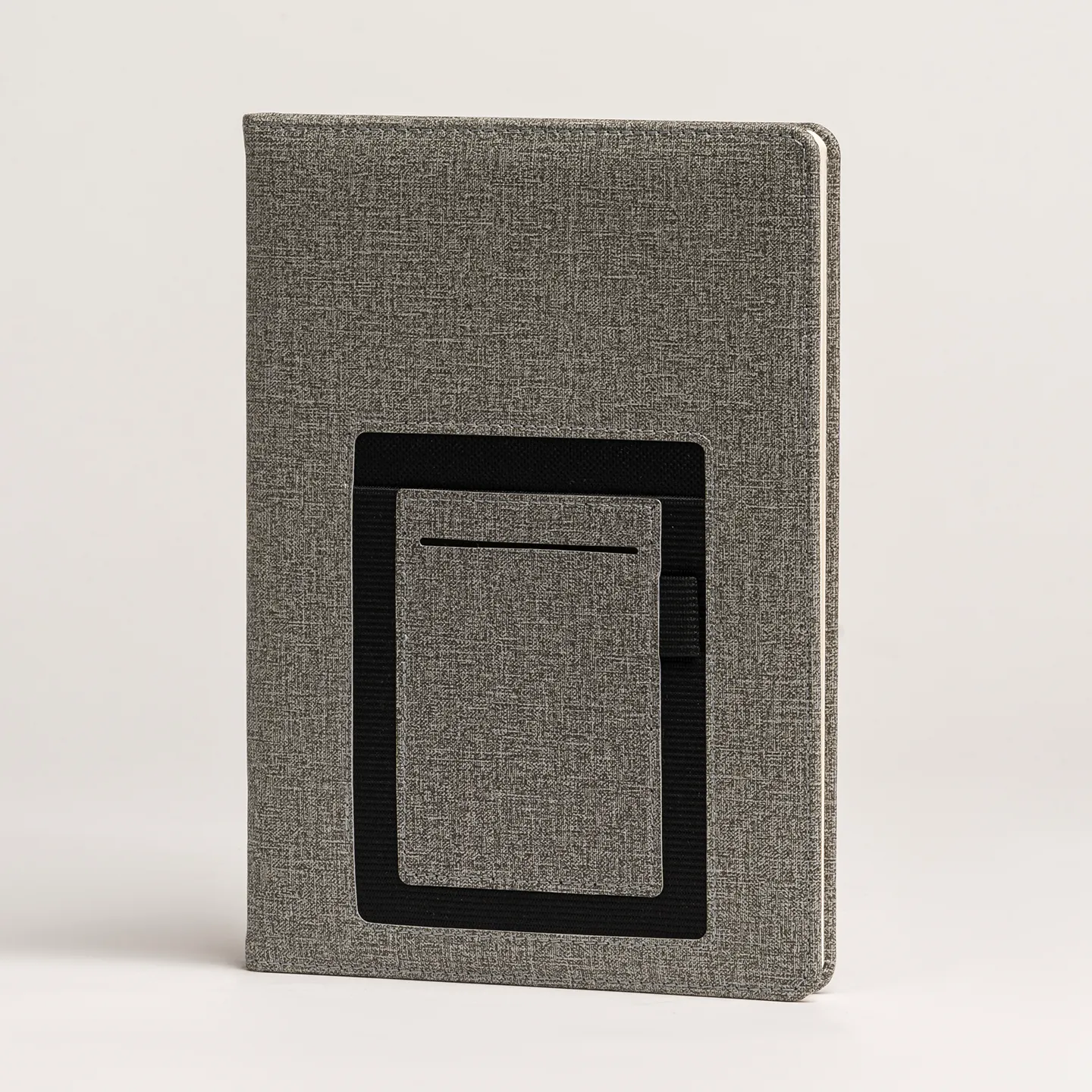 15 x 21 cm Termo PU Sert Kapaklı Tarihsiz Defter, 224 Sayfa, 70 gr Ivory Krem Çizgili İç Kağıt, Kart ve Telefon Bölmeli, Kalem Tutuculu Promozone