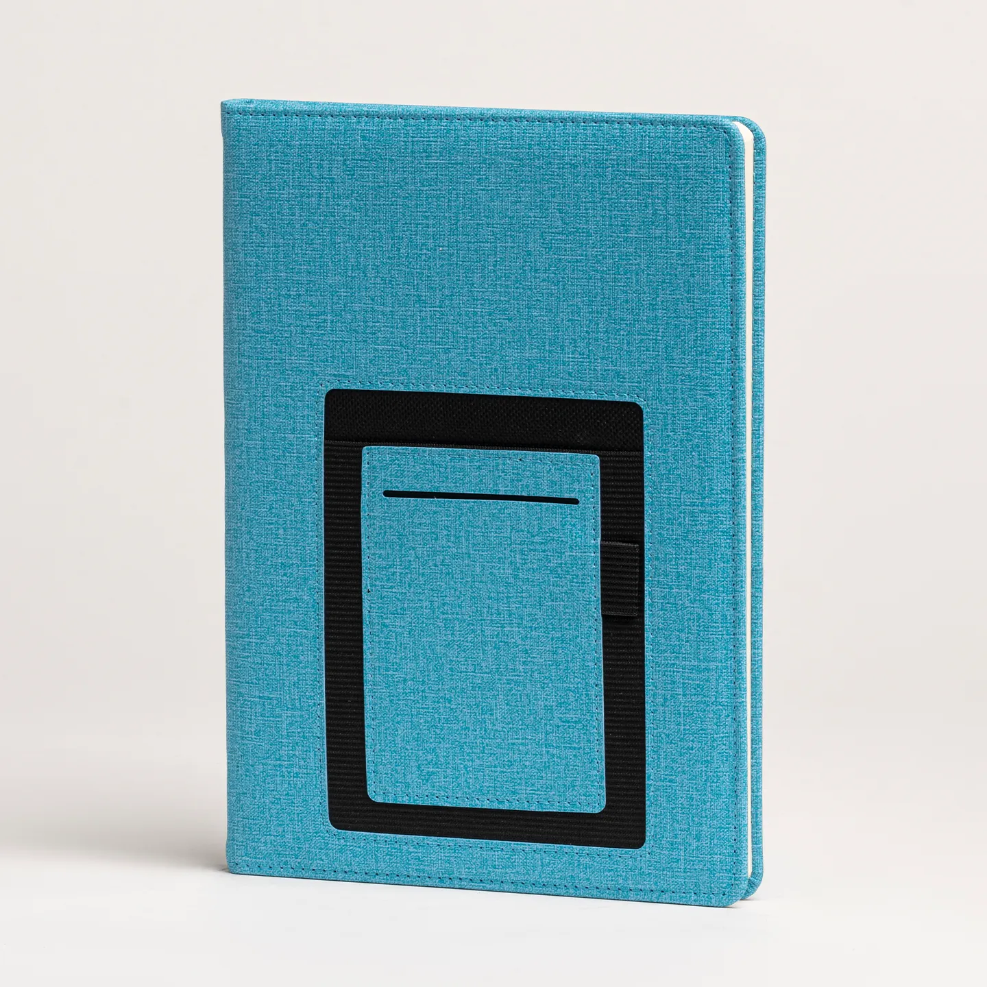 15 x 21 cm Termo PU Sert Kapaklı Tarihsiz Defter, 224 Sayfa, 70 gr Ivory Krem Çizgili İç Kağıt, Kart ve Telefon Bölmeli, Kalem Tutuculu Promozone