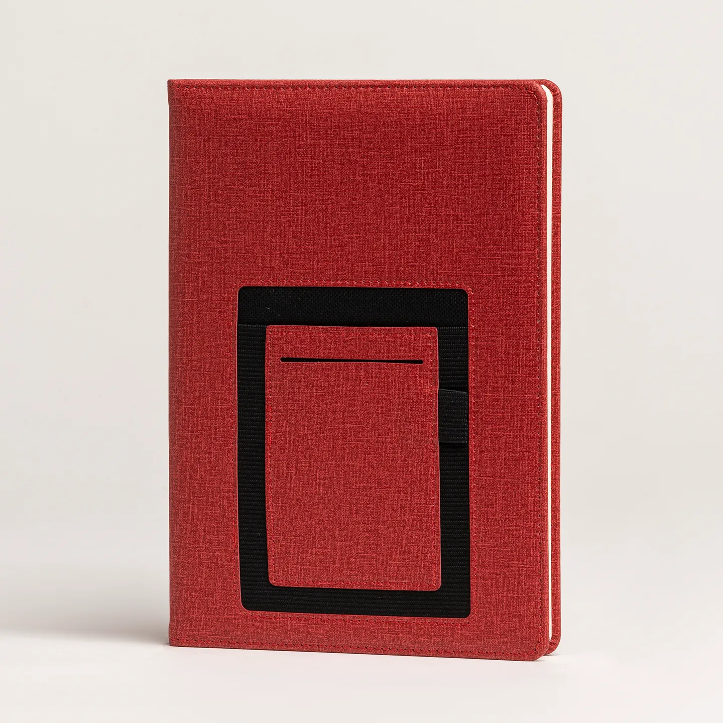 15 x 21 cm Termo PU Sert Kapaklı Tarihsiz Defter, 224 Sayfa, 70 gr Ivory Krem Çizgili İç Kağıt, Kart ve Telefon Bölmeli, Kalem Tutuculu Promozone