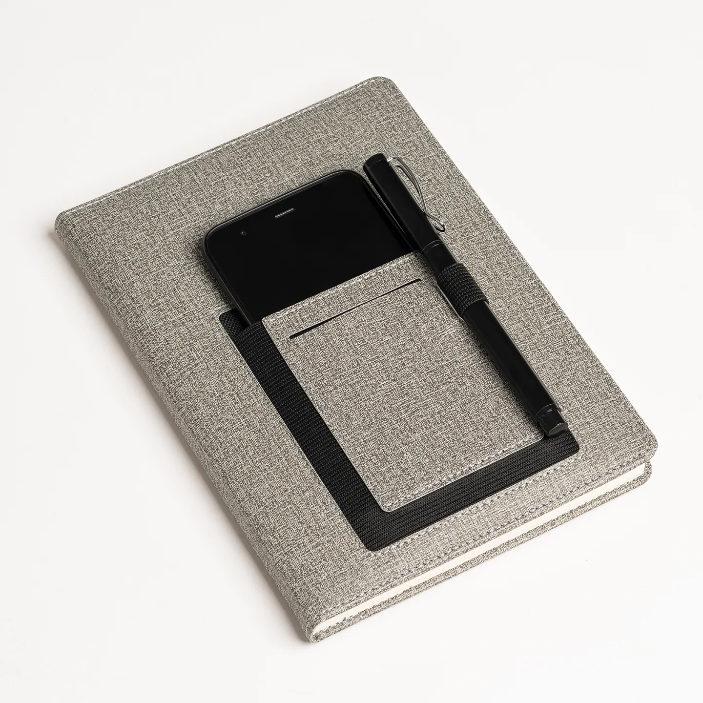 15 x 21 cm Termo PU Sert Kapaklı Tarihsiz Defter, 224 Sayfa, 70 gr Ivory Krem Çizgili İç Kağıt, Kart ve Telefon Bölmeli, Kalem Tutuculu
