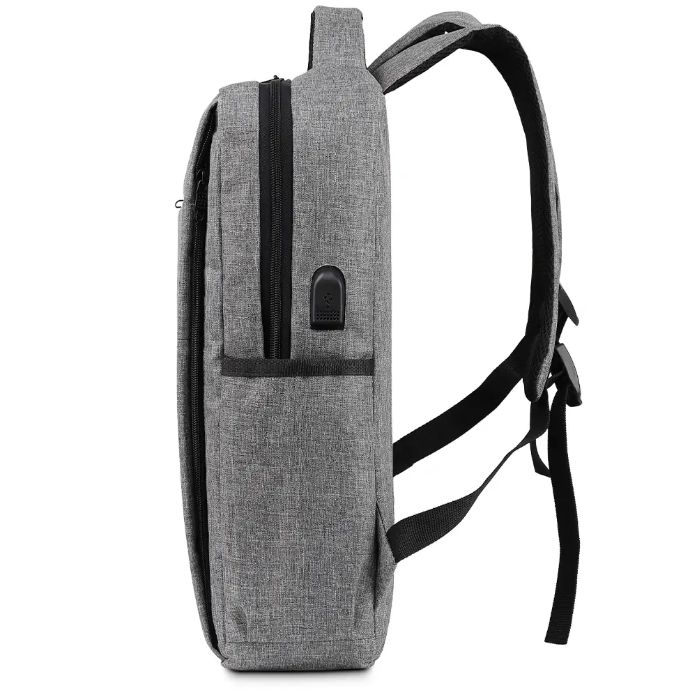 Stoklu Özel Üretim Laptop Bölmeli USB Şarj Girişli Promosyon Sırt Çantası