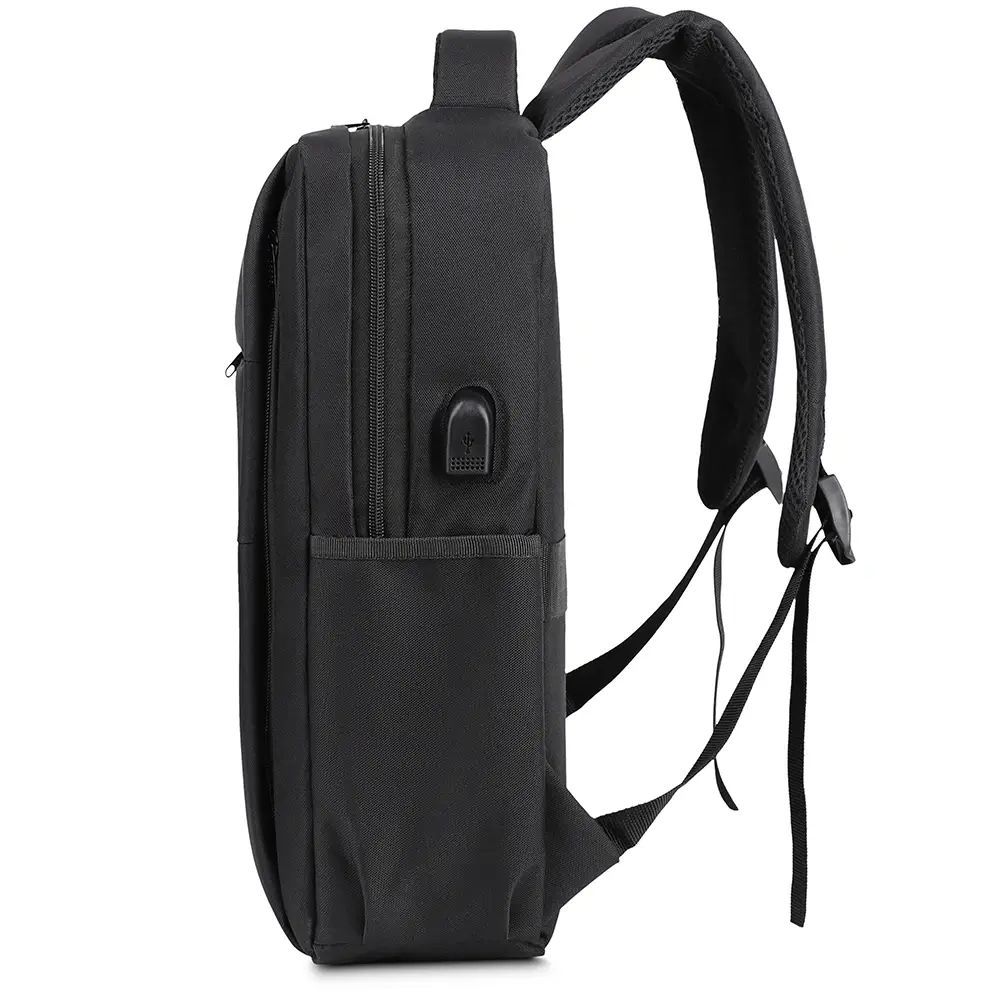 Stoklu Özel Üretim Laptop Bölmeli USB Şarj Girişli Promosyon Sırt Çantası