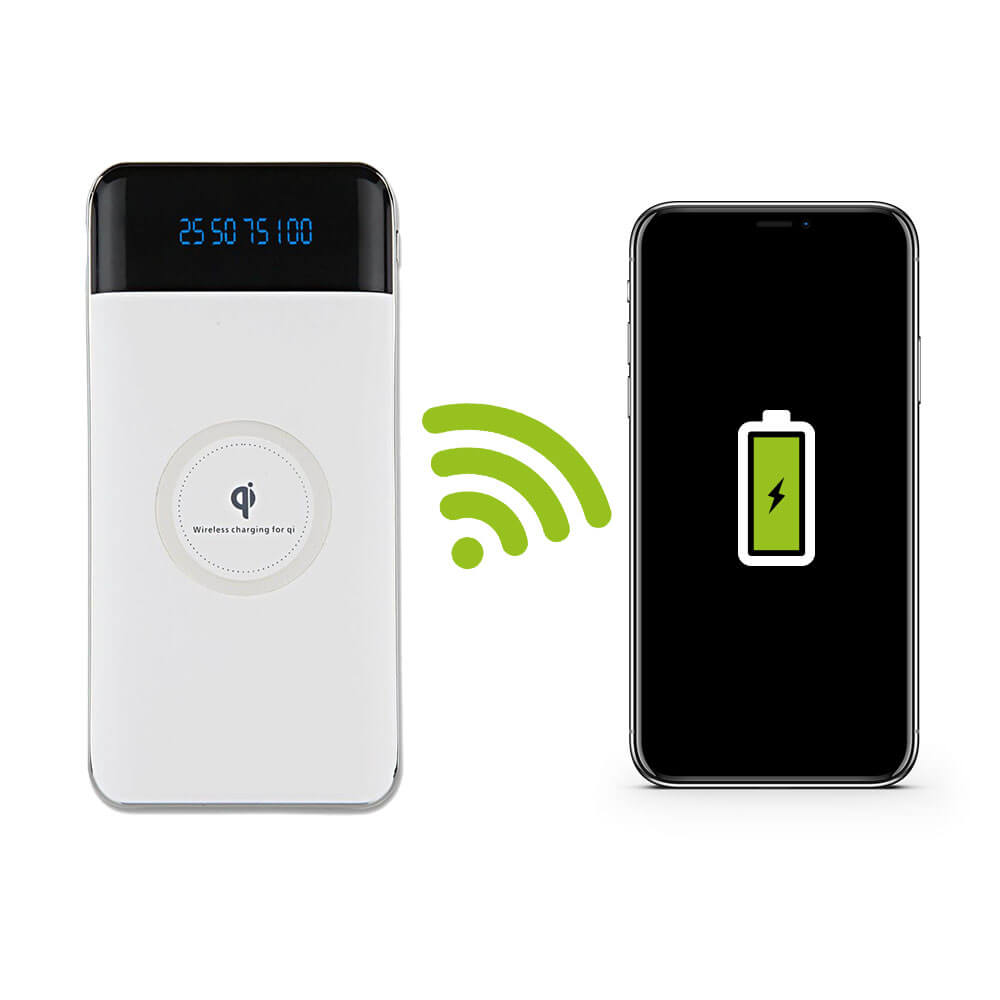 10.000 mAh Dijital Göstergeli Wireless Kablosuz Şarj Powerbank Promozone