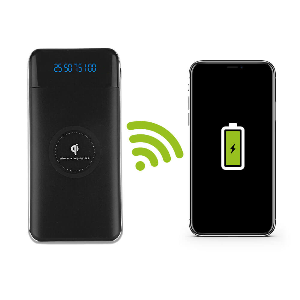 10.000 mAh Dijital Göstergeli Wireless Kablosuz Şarj Powerbank