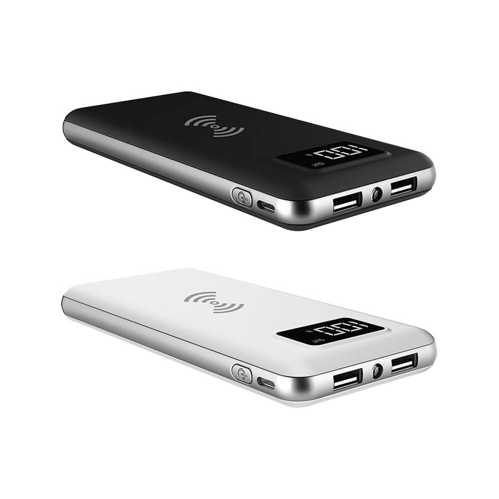 S-link IP-G10W 10000mAh LCD Göstergeli Kablosuz Powerbank Taşınabilir Pil Şarj Cihazı Promozone
