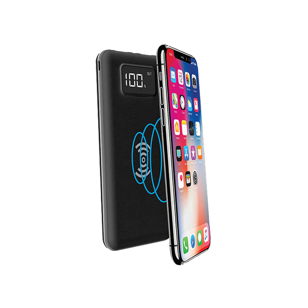 S-link IP-G10W 10000mAh LCD Göstergeli Kablosuz Powerbank Taşınabilir Pil Şarj Cihazı
