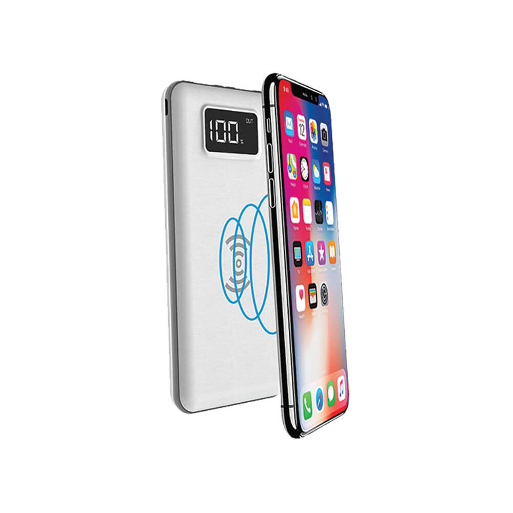 S-link IP-G10W 10000mAh LCD Göstergeli Kablosuz Powerbank Taşınabilir Pil Şarj Cihazı