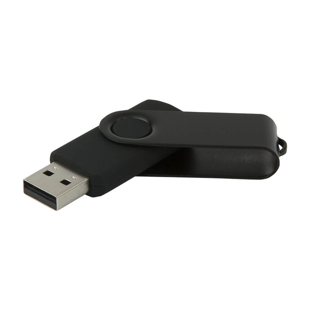 16 GB Renkli Baskı Döner Metal Başlıklı USB Bellek