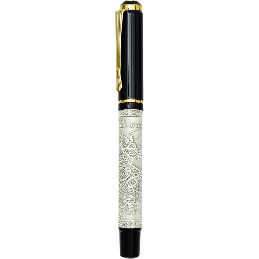 Kabartma Figürlü Metal Roller Kalem