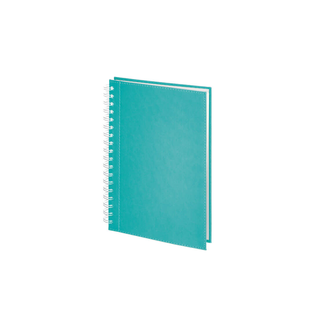17 x 24 cm Spiralli Termo PU Sert Kapaklı Tarihsiz Defter, 240 Sayfa, 80 gr Ivory Krem Kareli İç Kağıt Promozone