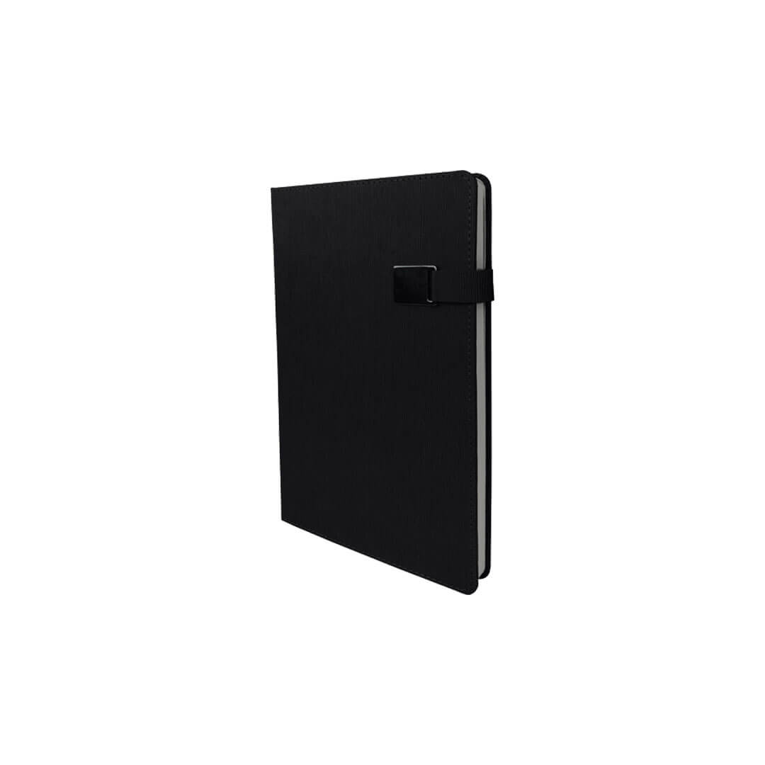 13 x 21 cm Termo PU Sert Kapaklı Tarihsiz Defter, 224 Sayfa, 80 gr Ivory Krem Çizgili İç Kağıt, Metal Tokalı