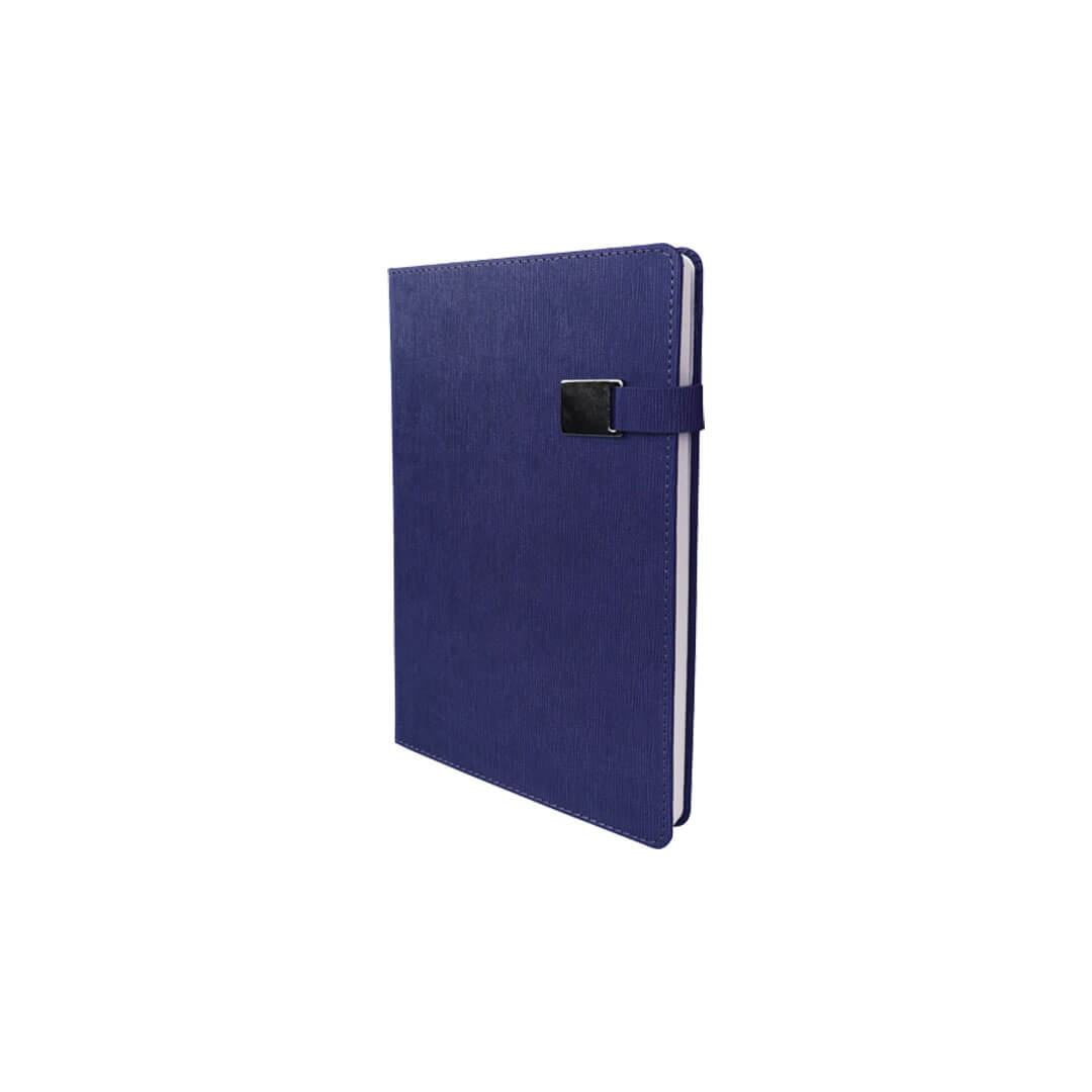 13 x 21 cm Termo PU Sert Kapaklı Tarihsiz Defter, 224 Sayfa, 80 gr Ivory Krem Çizgili İç Kağıt, Metal Tokalı Promozone
