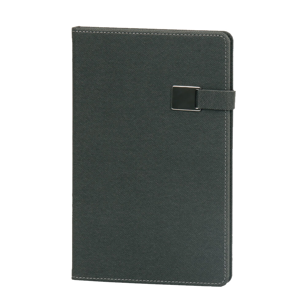 13 x 21 cm Denim Termo PU Sert Kapaklı Tarihsiz Defter, 224 Sayfa, 80 gr. Ivory Krem Çizgili İç Kağıt, Renkli Kenarlı, Metal Tokalı