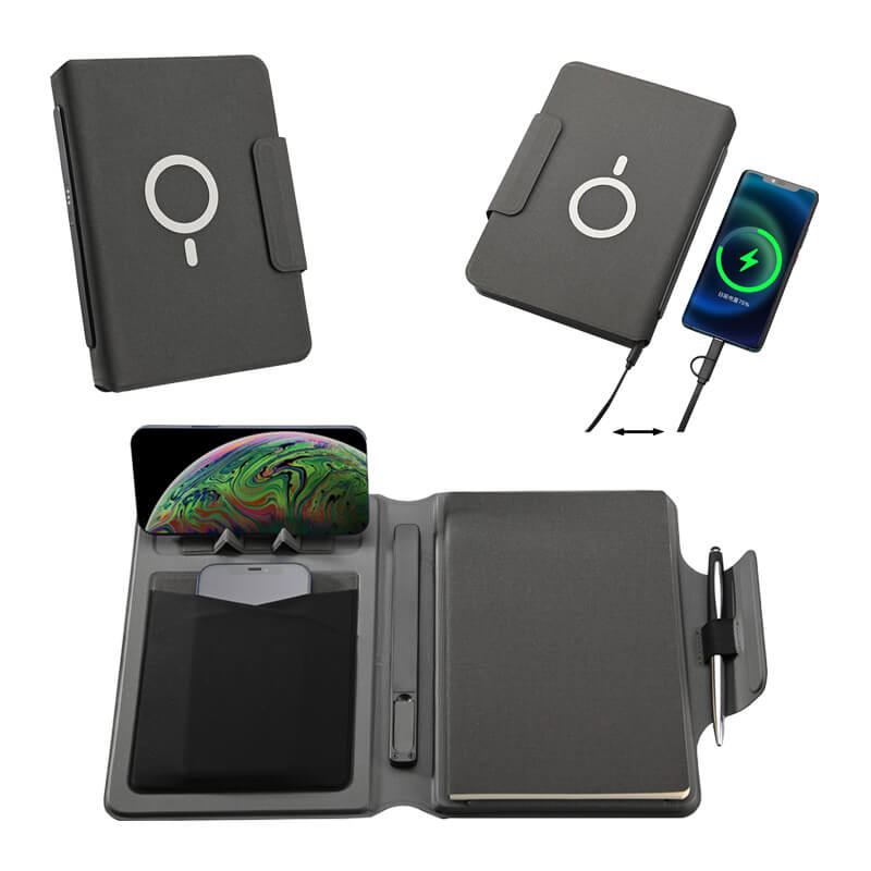 8000 mAh Kapasiteli Wireless Özellikli 32GB USB Bellekli Organizer Powerbank Promozone