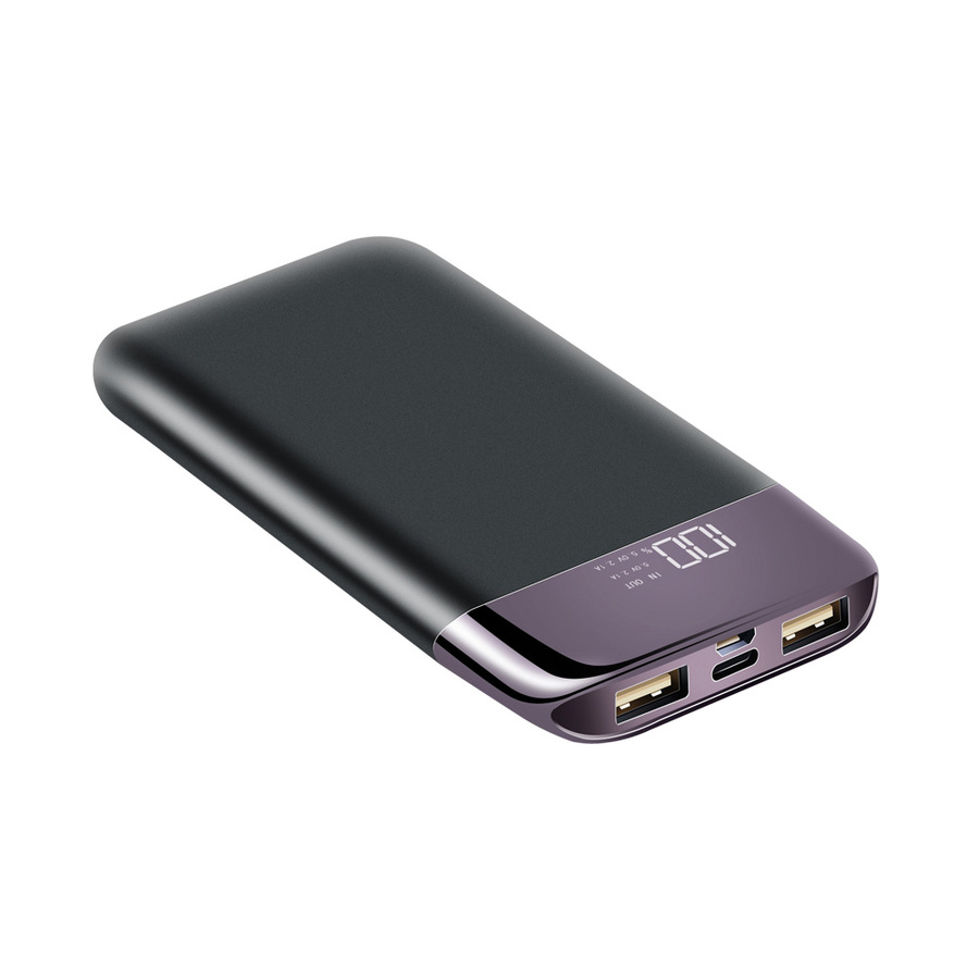 10000 mah Dijital Ekran Göstergeli Işıklı Rubber Gövde Powerbank