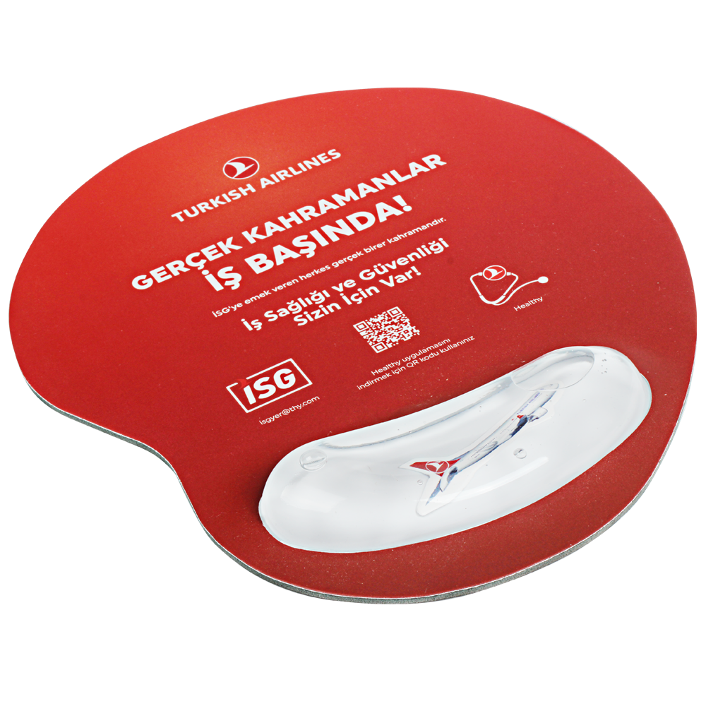 Jel Bilek Destekli Logo Baskılı Mouse Pad (İçi Parçacıksız) Promozone