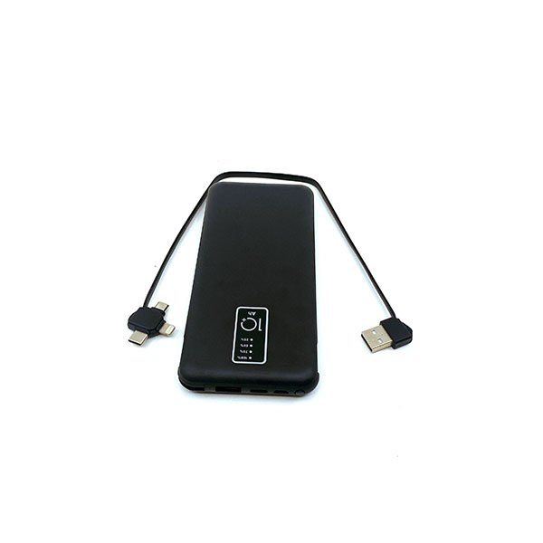 10000 mAh Dahili Kablolu Powerbank Şarj Cihazı